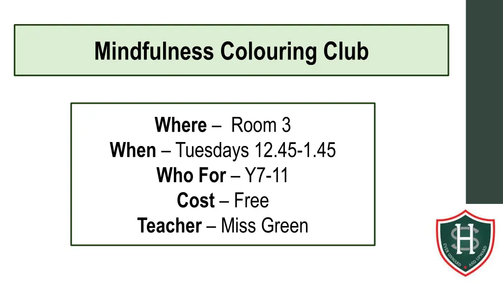 mindfulness colouring club