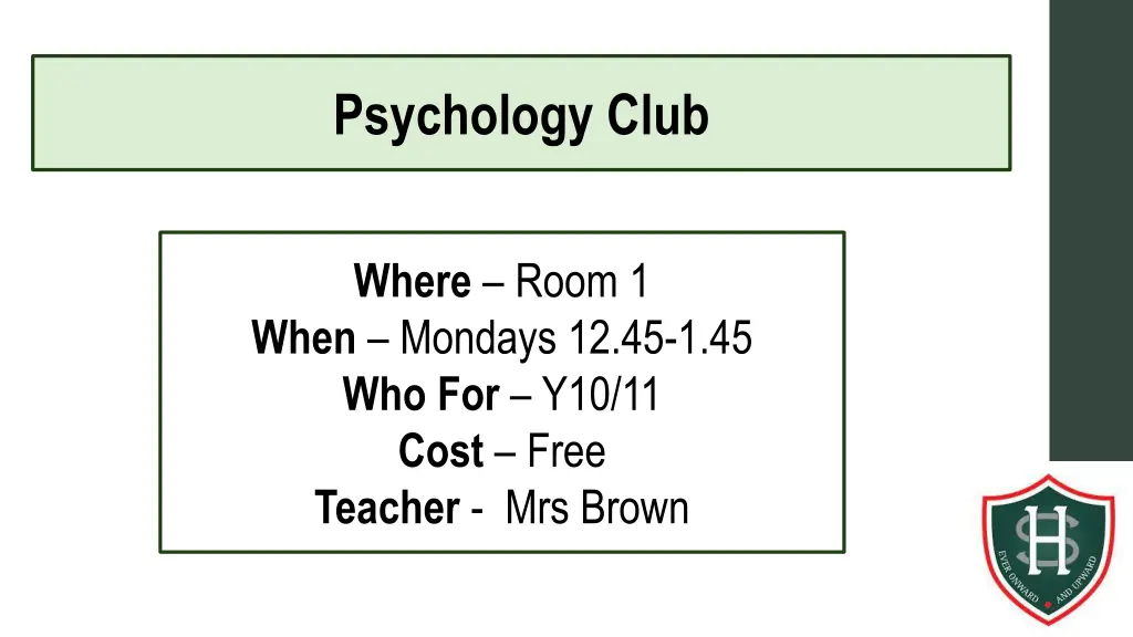 psychology club