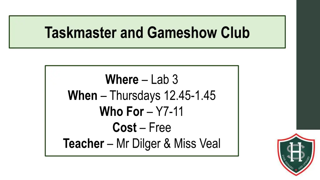 taskmaster and gameshow club