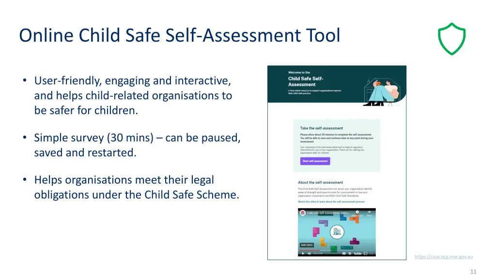 online child safe self assessment tool