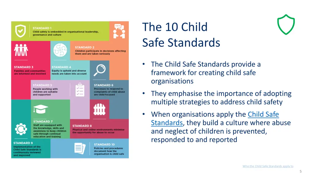 the 10 child safe standards