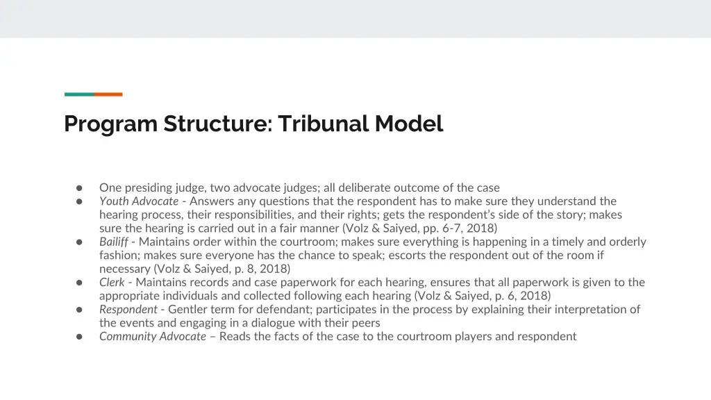 program structure tribunal model