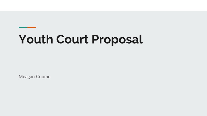 youth court proposal