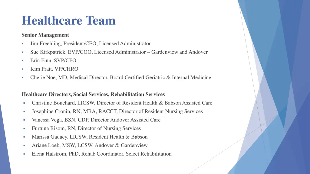 healthcare team