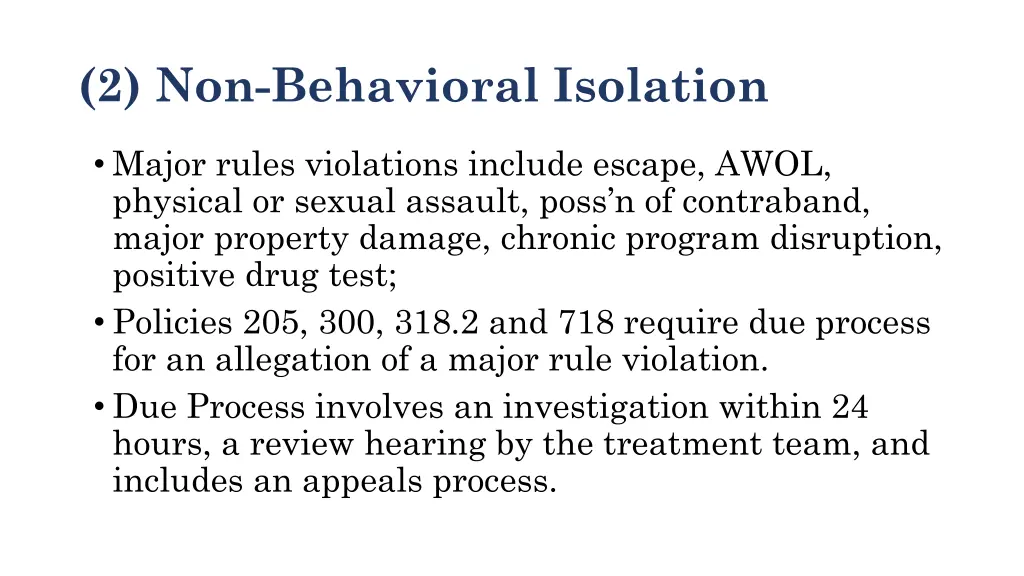 2 non behavioral isolation