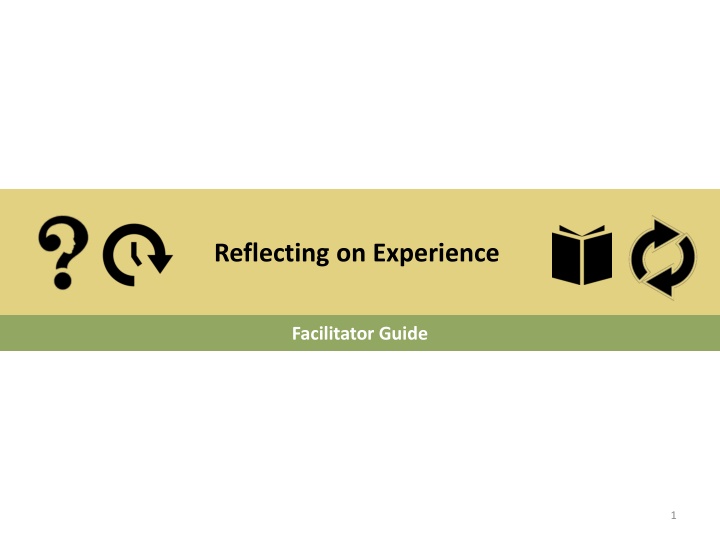 reflecting on experience