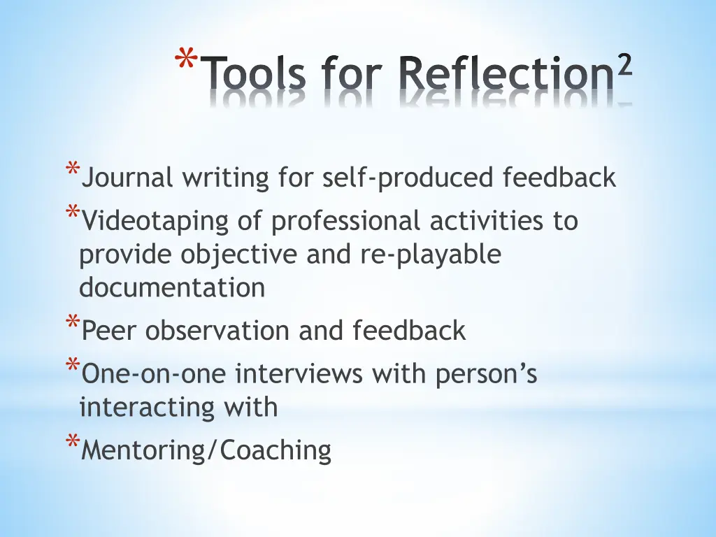 tools for reflection 2