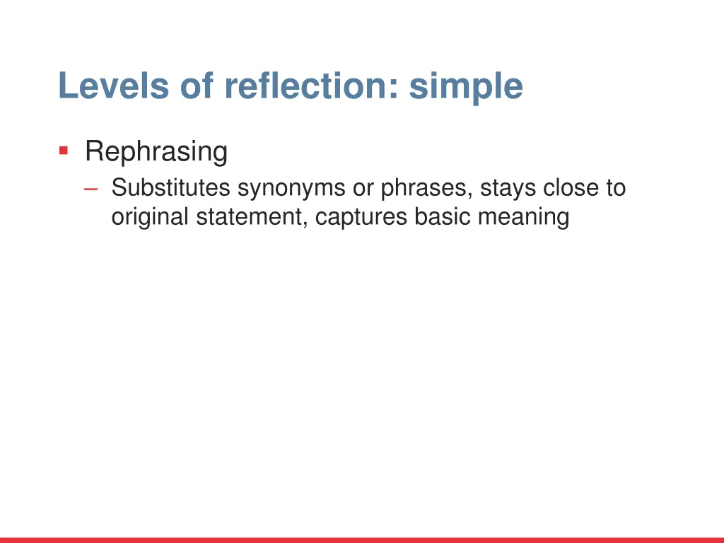 levels of reflection simple