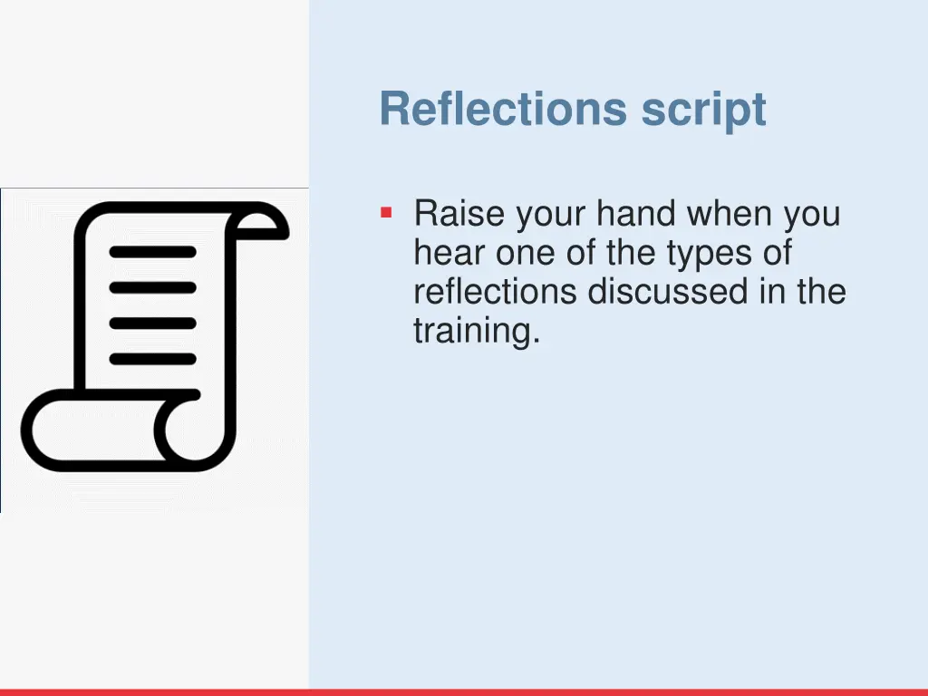 reflections script