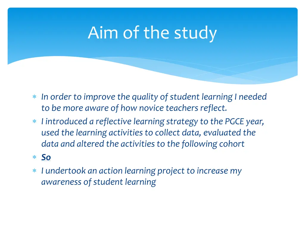 aim of the study