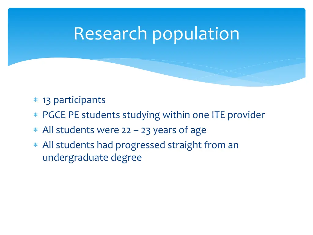 research population