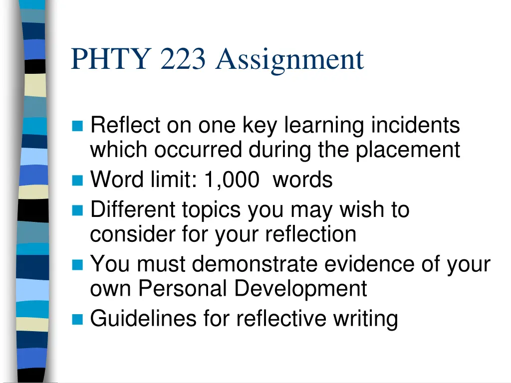 phty 223 assignment