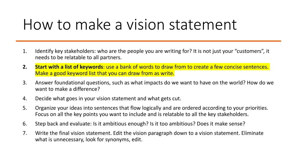 how to make a vision statement