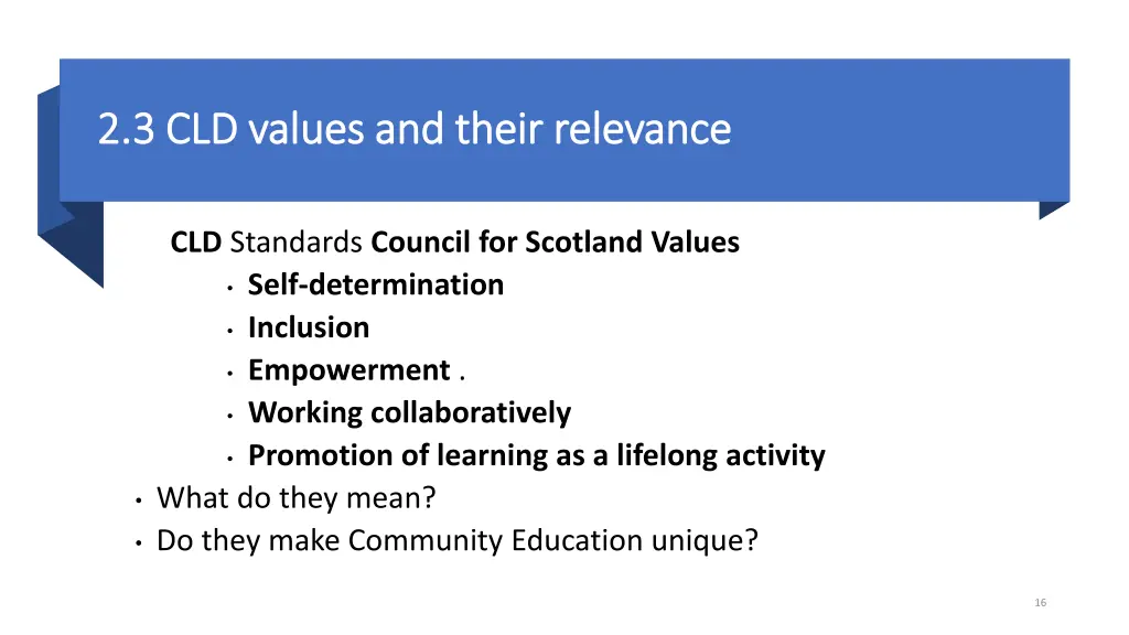 2 3 cld values and their relevance 2 3 cld values