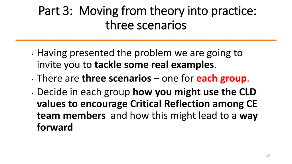 part 3 moving from theory into practice part