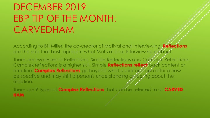 december 2019 ebp tip of the month carvedham