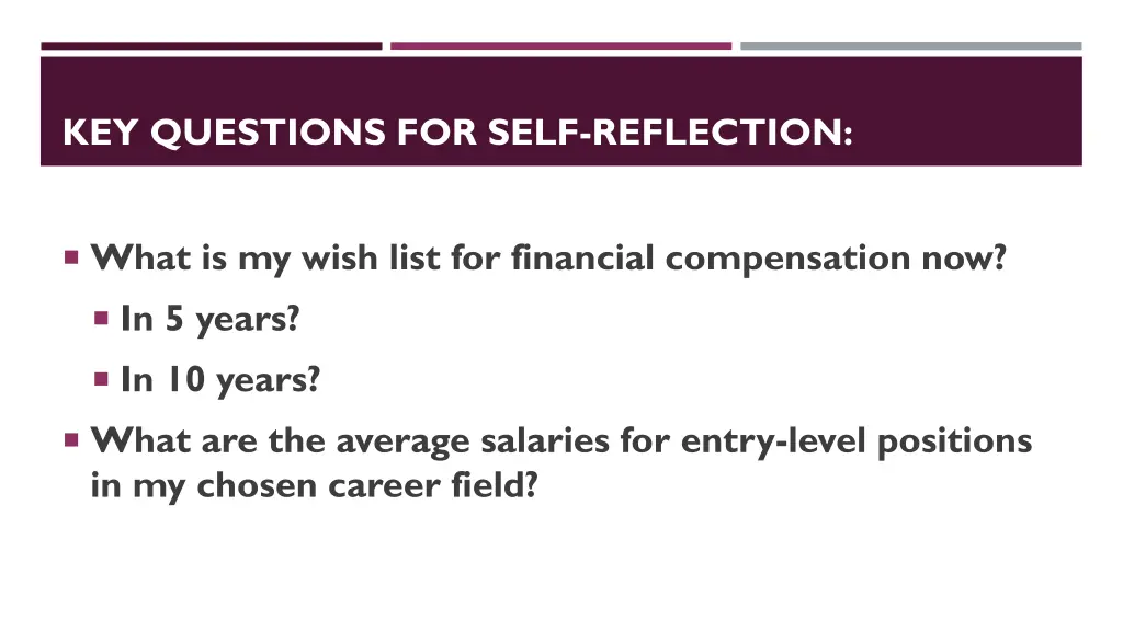 key questions for self reflection 13