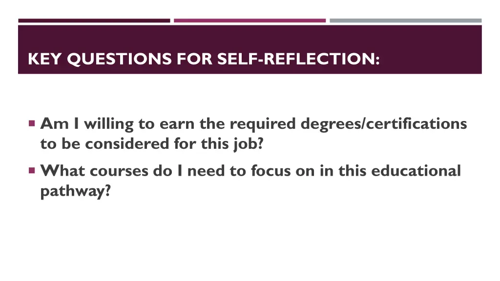 key questions for self reflection 3