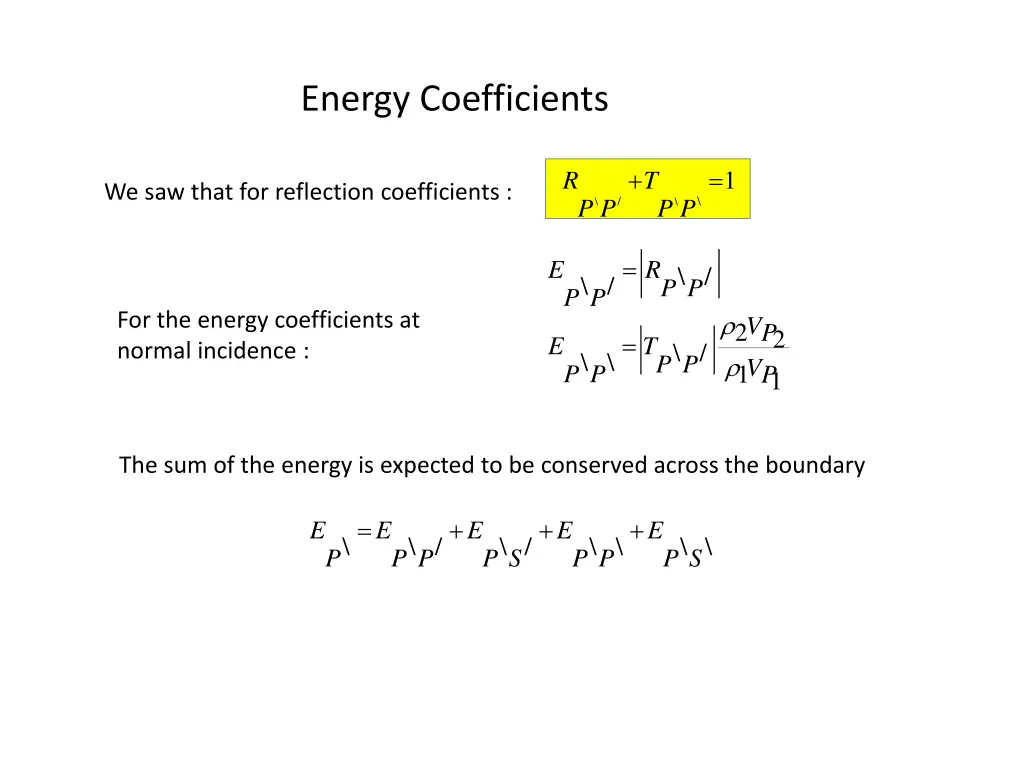 energy coefficients 1