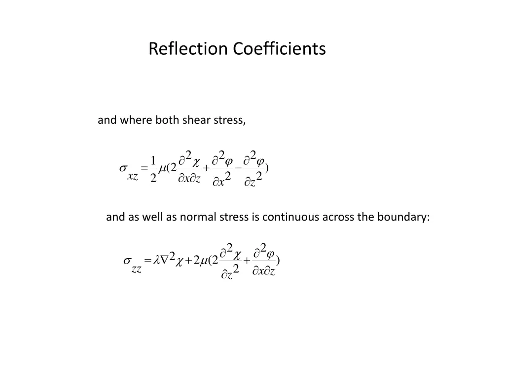 reflection coefficients 1