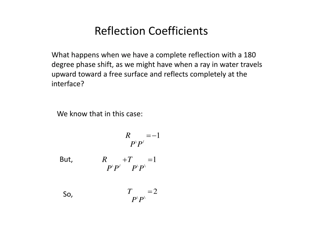 reflection coefficients 11