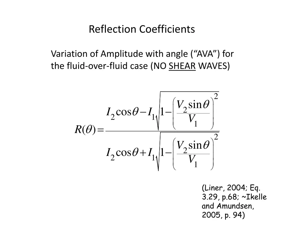 reflection coefficients 16