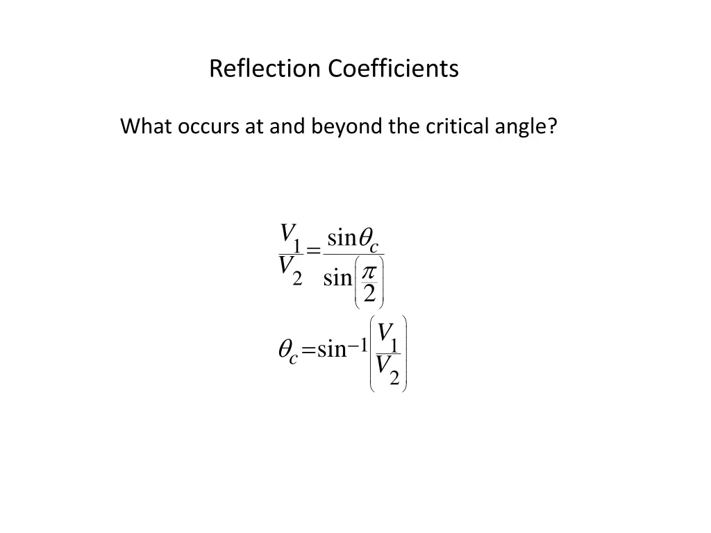 reflection coefficients 17