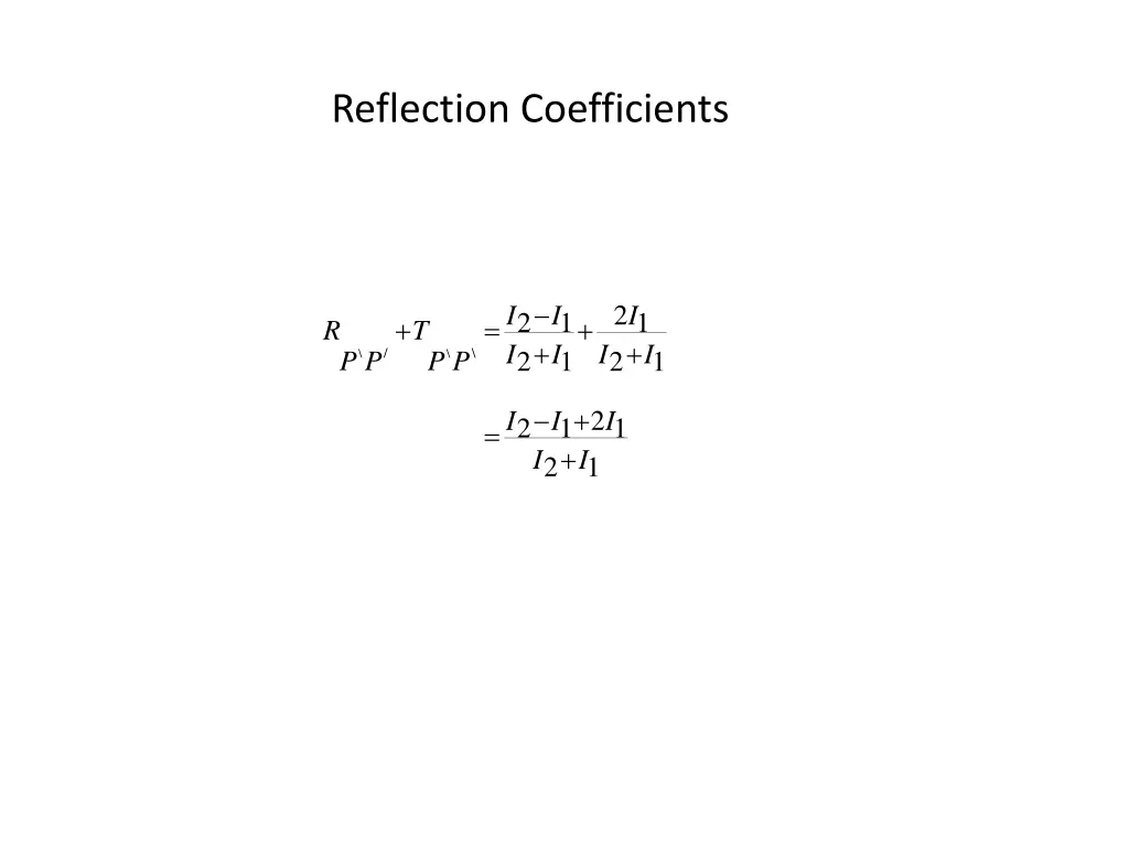 reflection coefficients 3