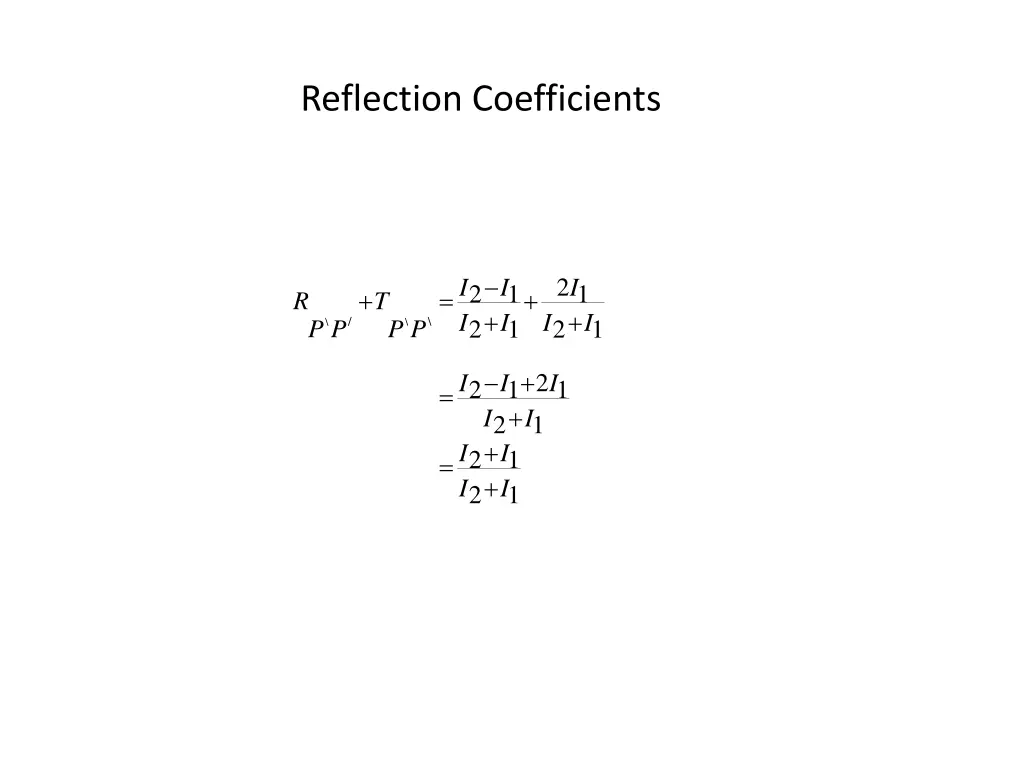 reflection coefficients 4