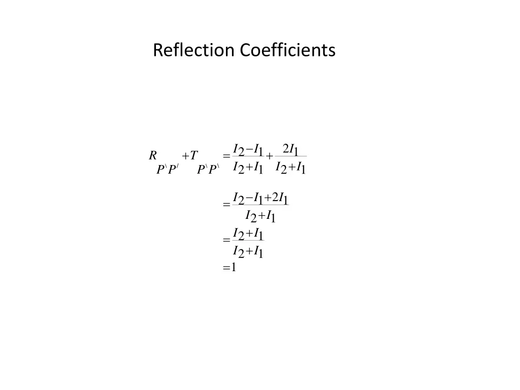 reflection coefficients 5