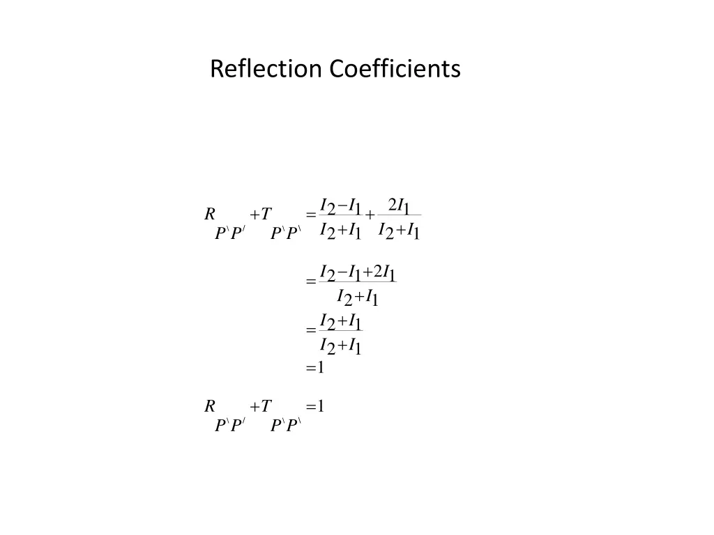 reflection coefficients 6