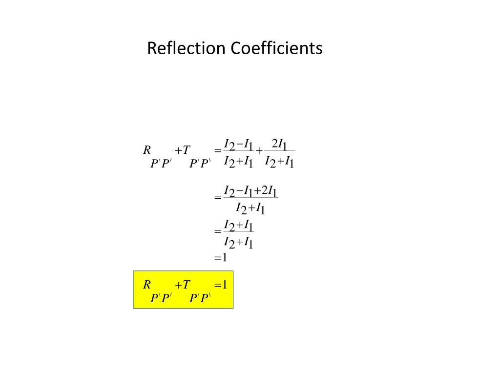 reflection coefficients 7