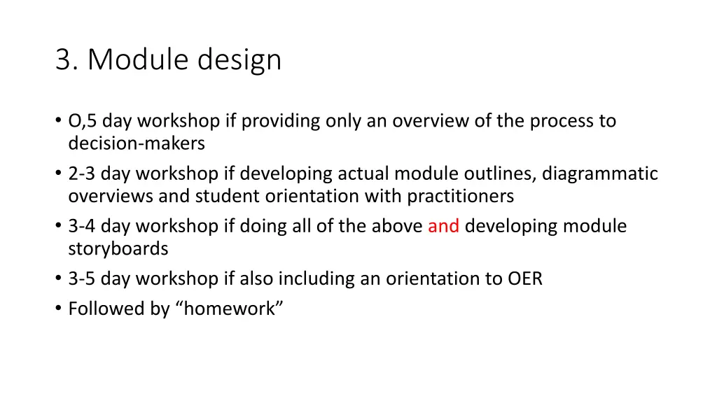 3 module design