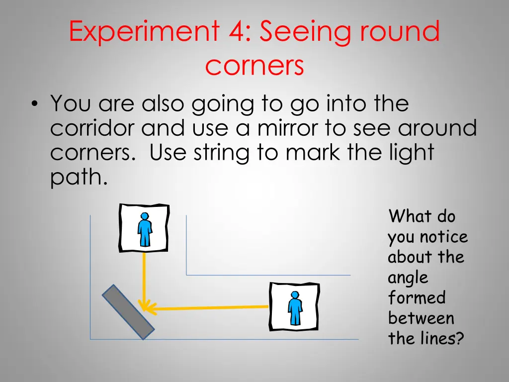 experiment 4 seeing round corners you are also