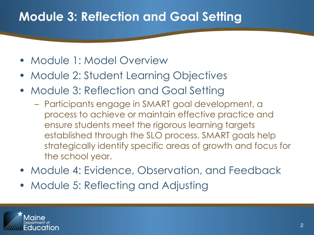 module 3 reflection and goal setting