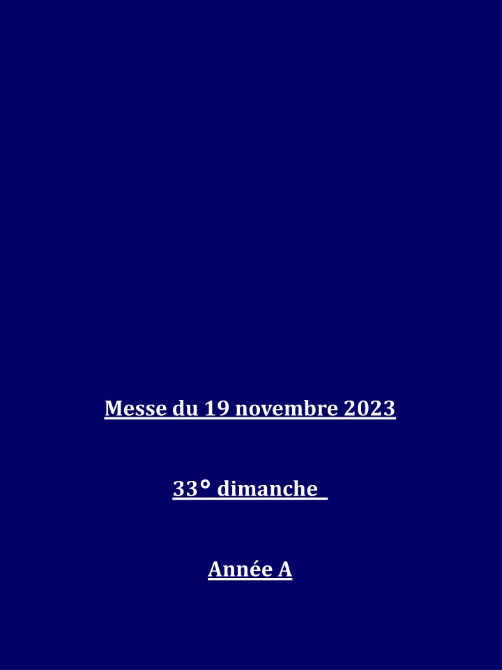 messe du 19 novembre 2023