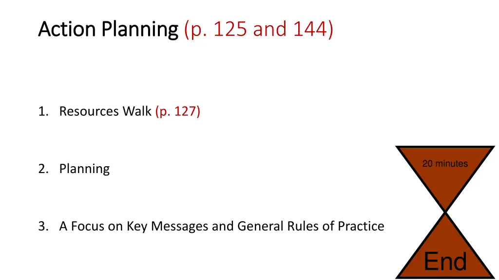 action planning action planning p 125 and 144