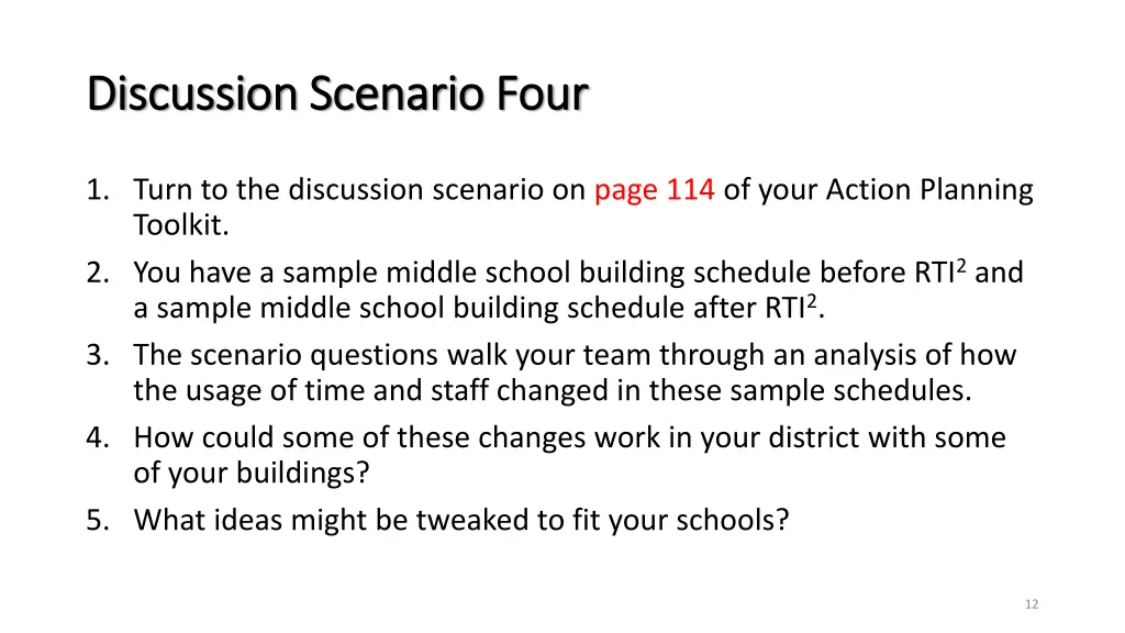 discussion scenario discussion scenario four