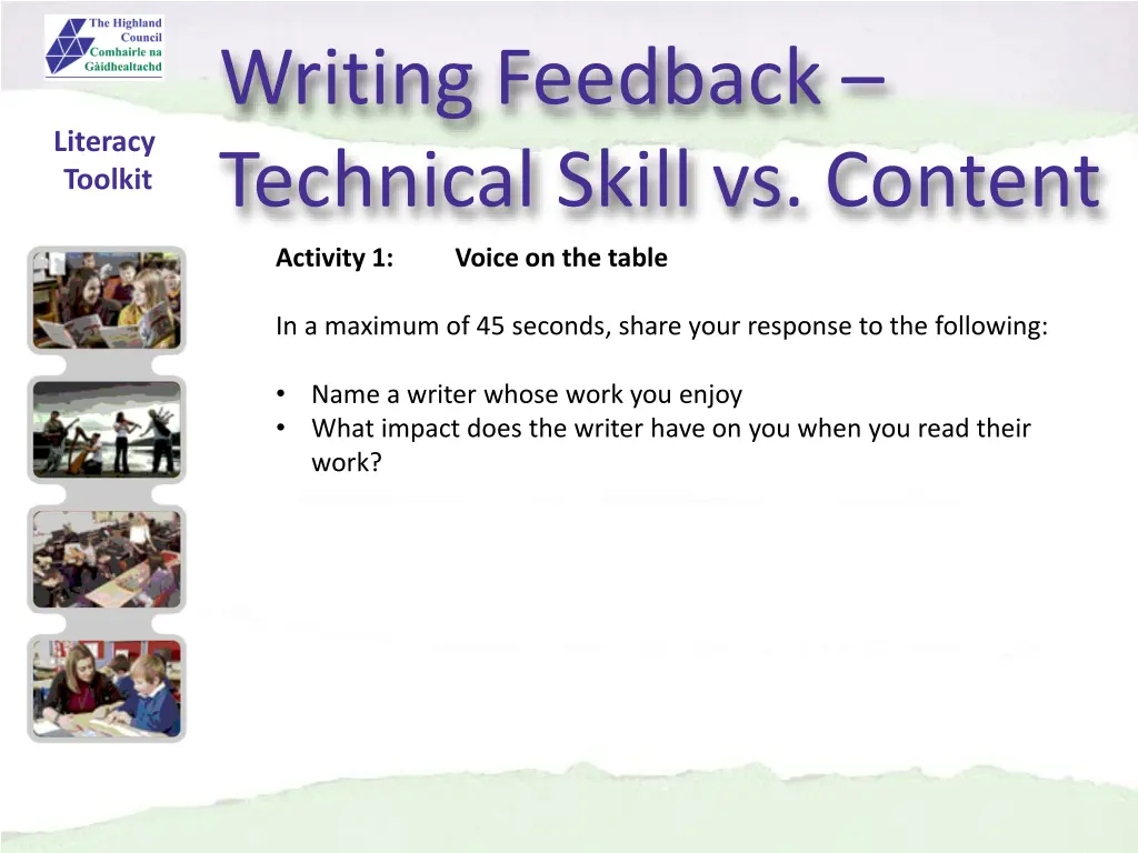 writing feedback technical skill vs content 2