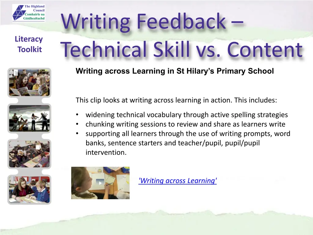 writing feedback technical skill vs content 3