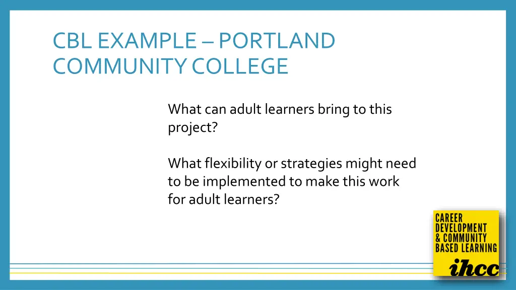 cbl example portland community college