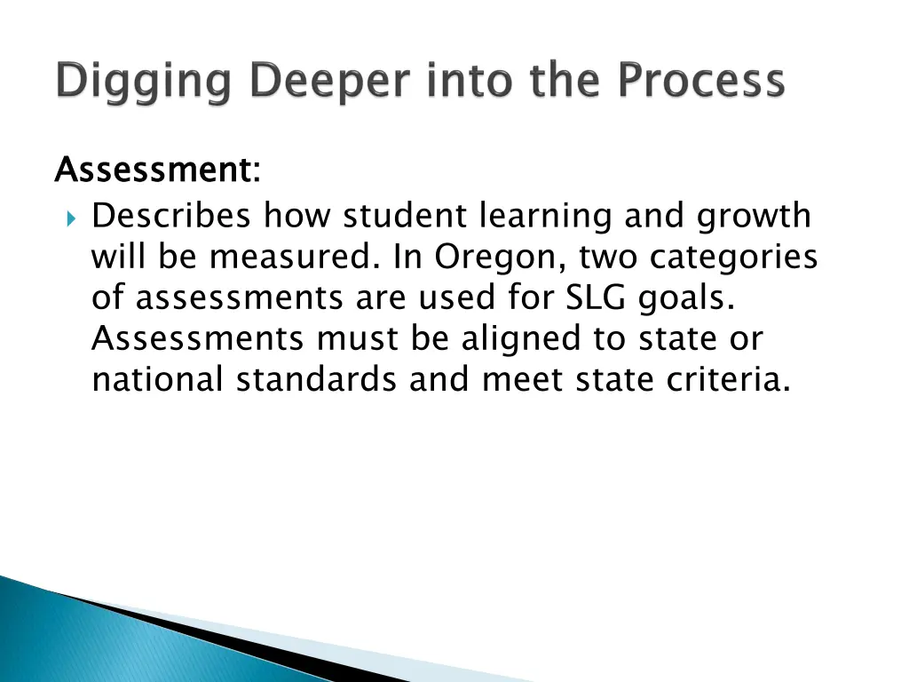 assessment describes how student learning