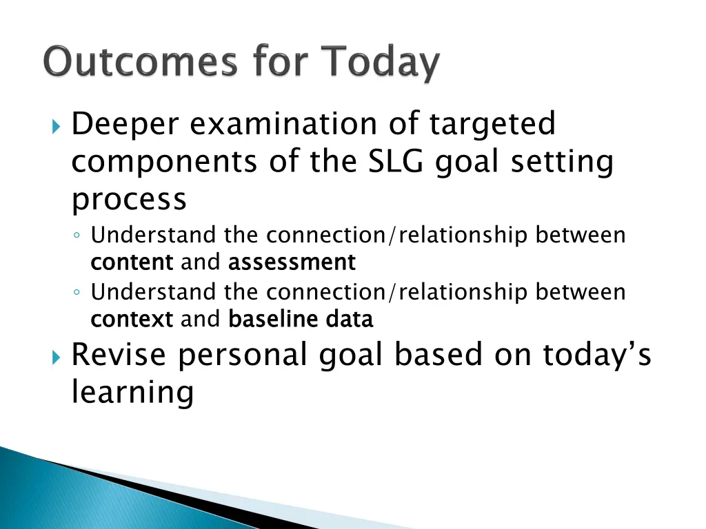 deeper examination of targeted components