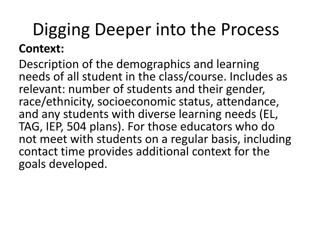 digging deeper into the process context