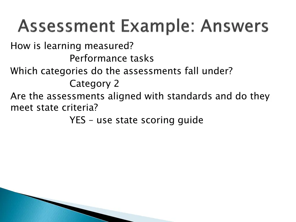 how is learning measured performance tasks which