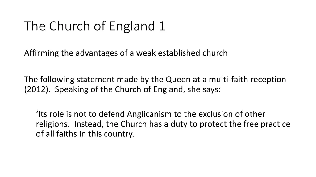 the church of england 1