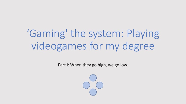 gaming the system playing videogames for my degree