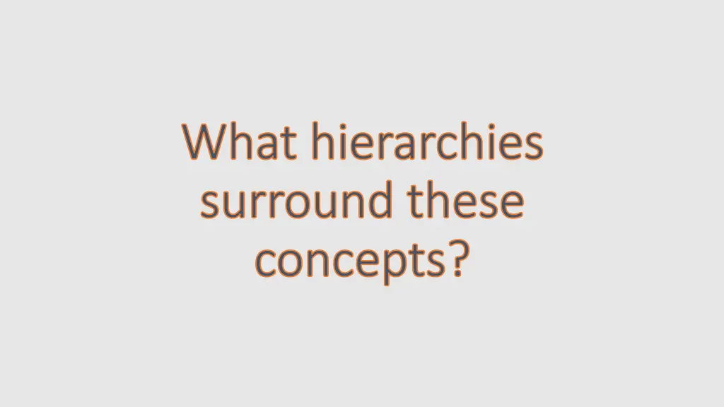 what hierarchies what hierarchies surround these