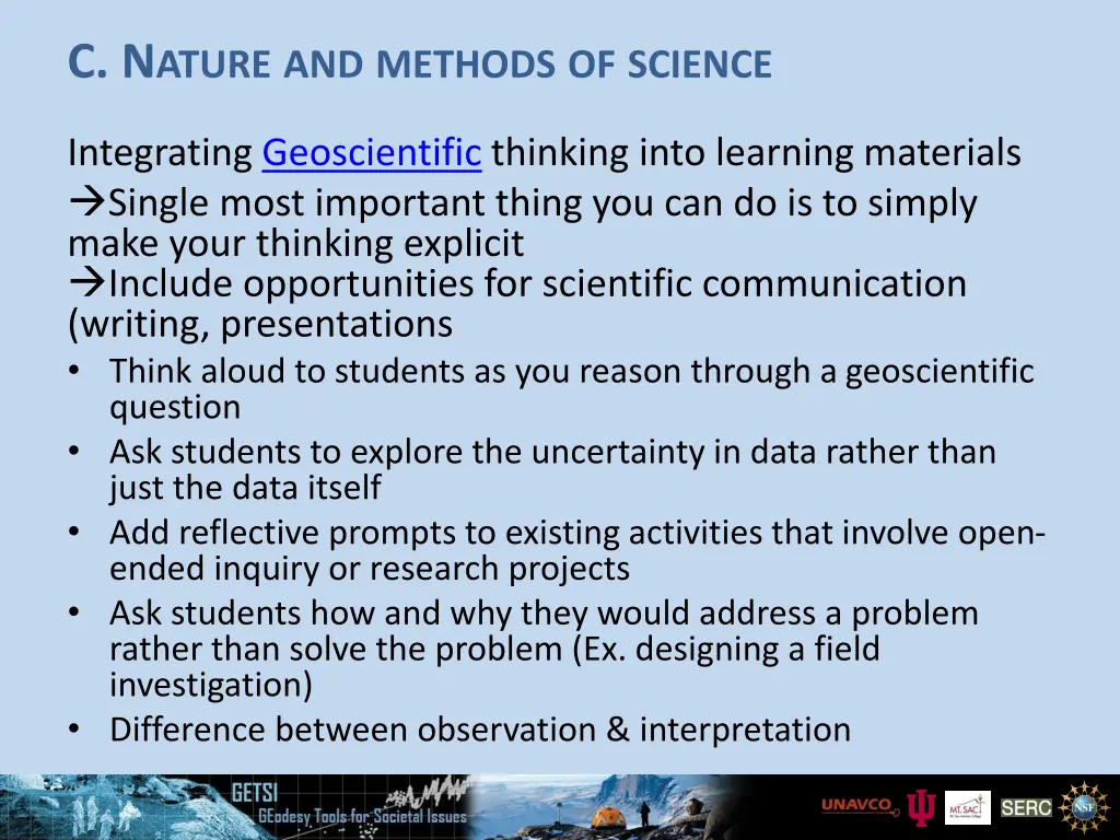 c n ature and methods of science