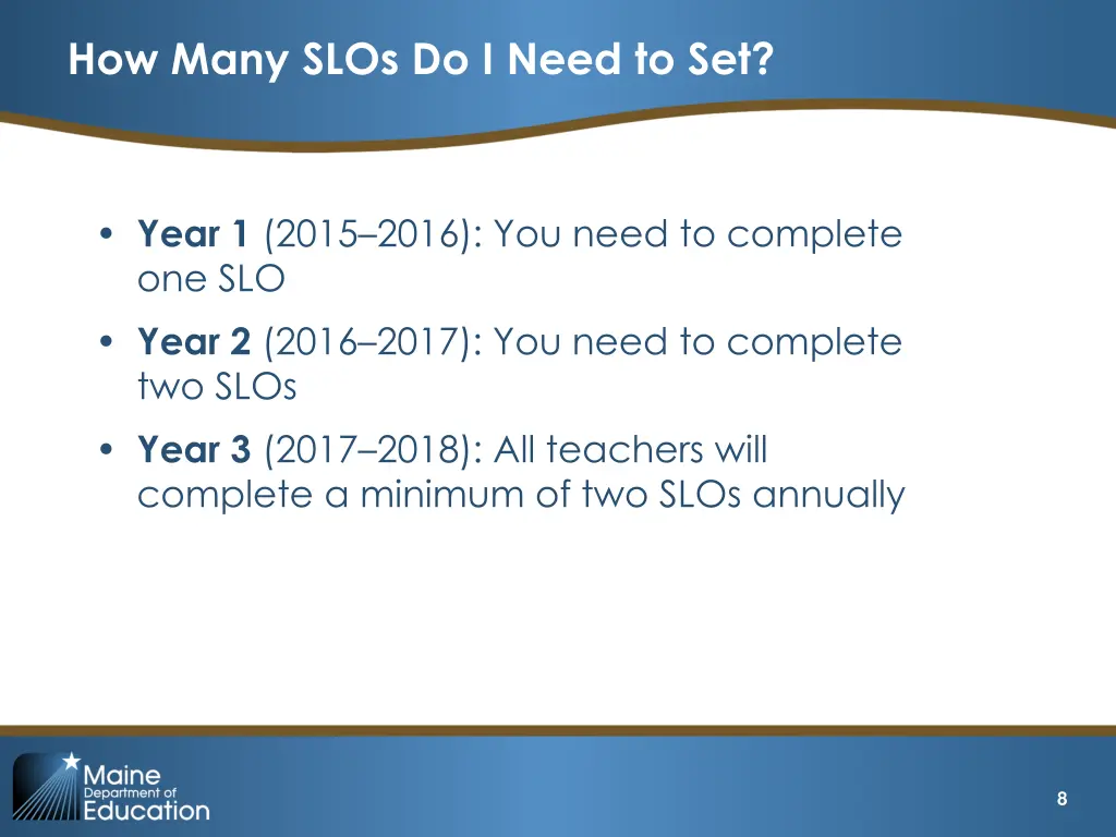 how many slos do i need to set